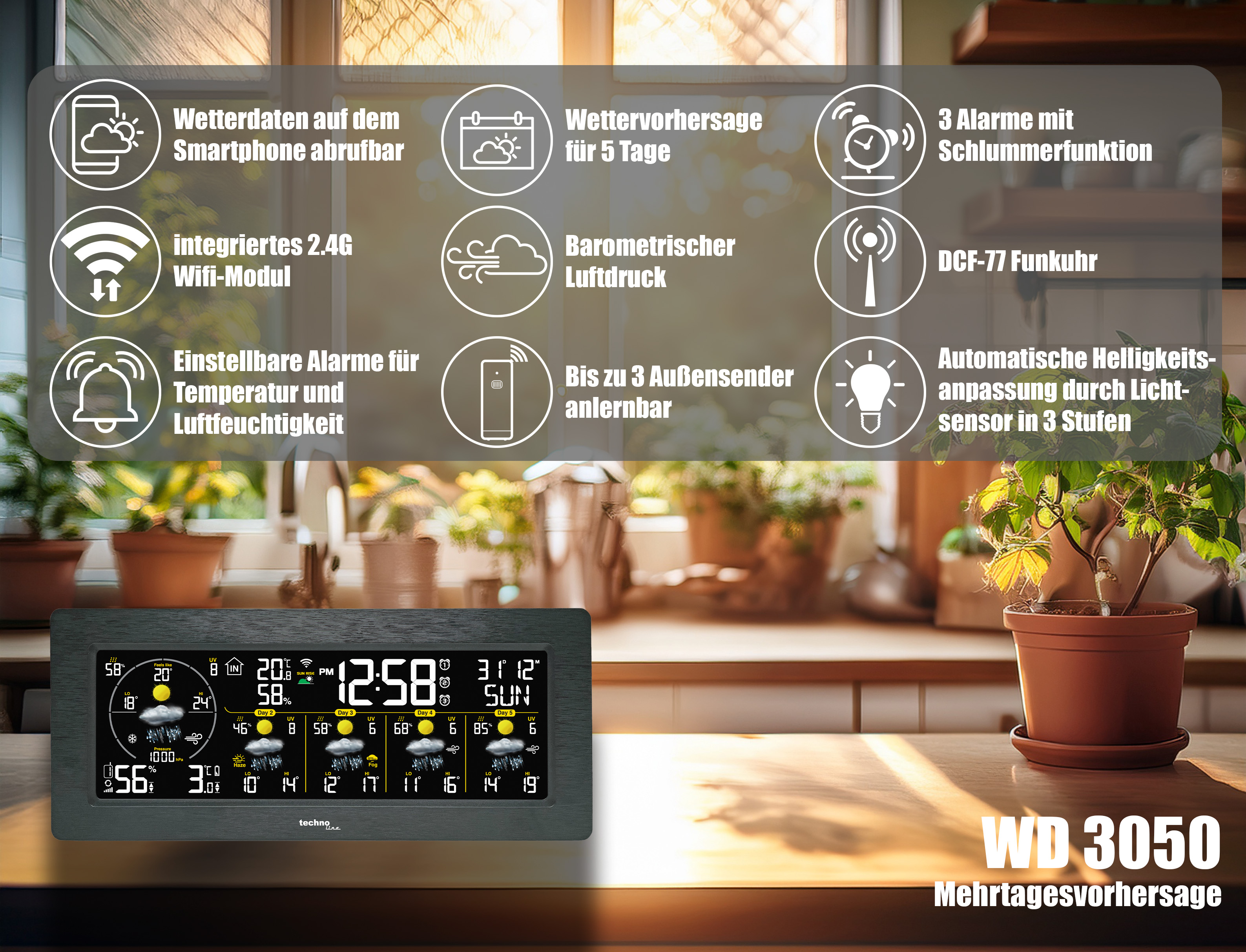 WD 3050 technoline Wetterstation