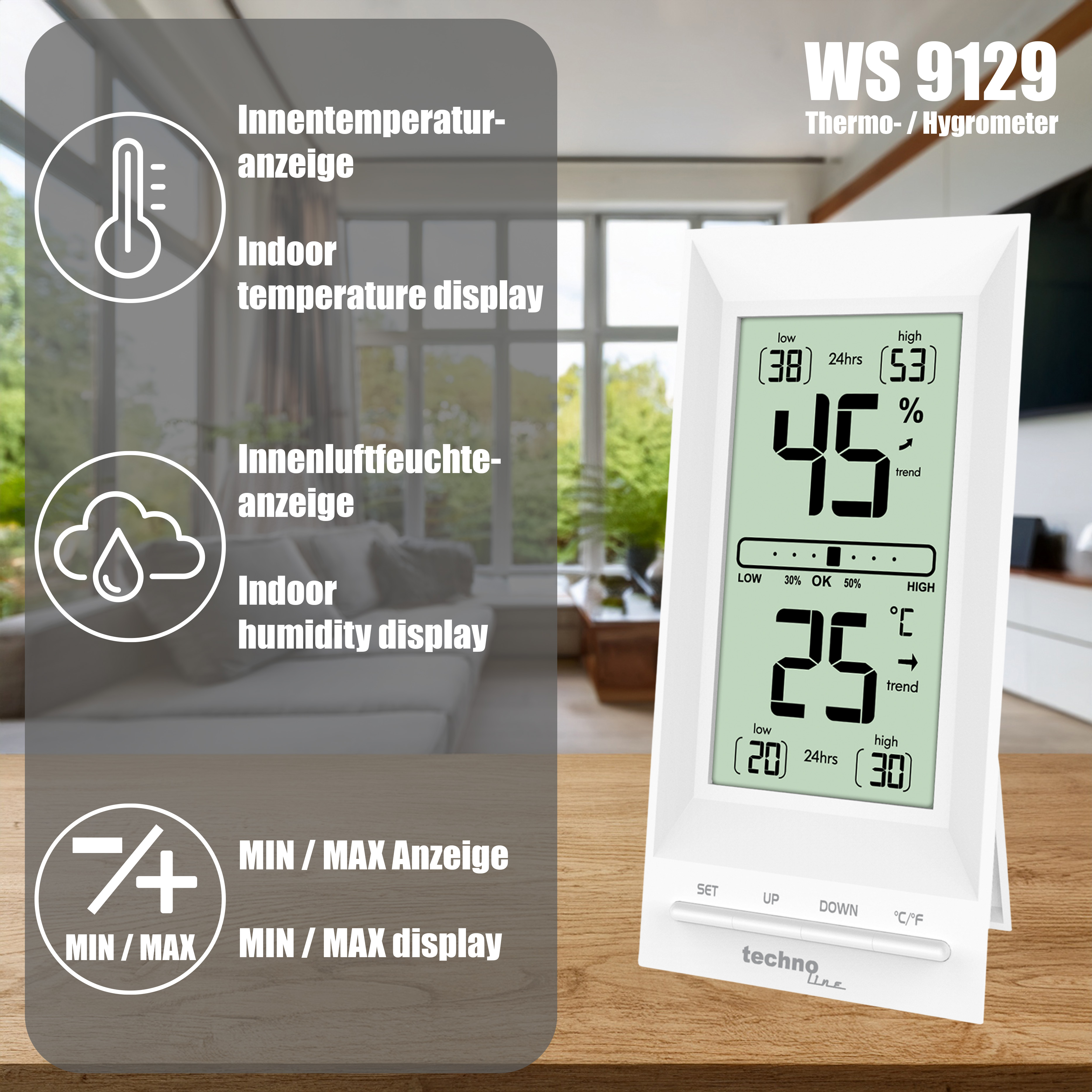 WS 9129 technoline Thermo-Hygrometer
