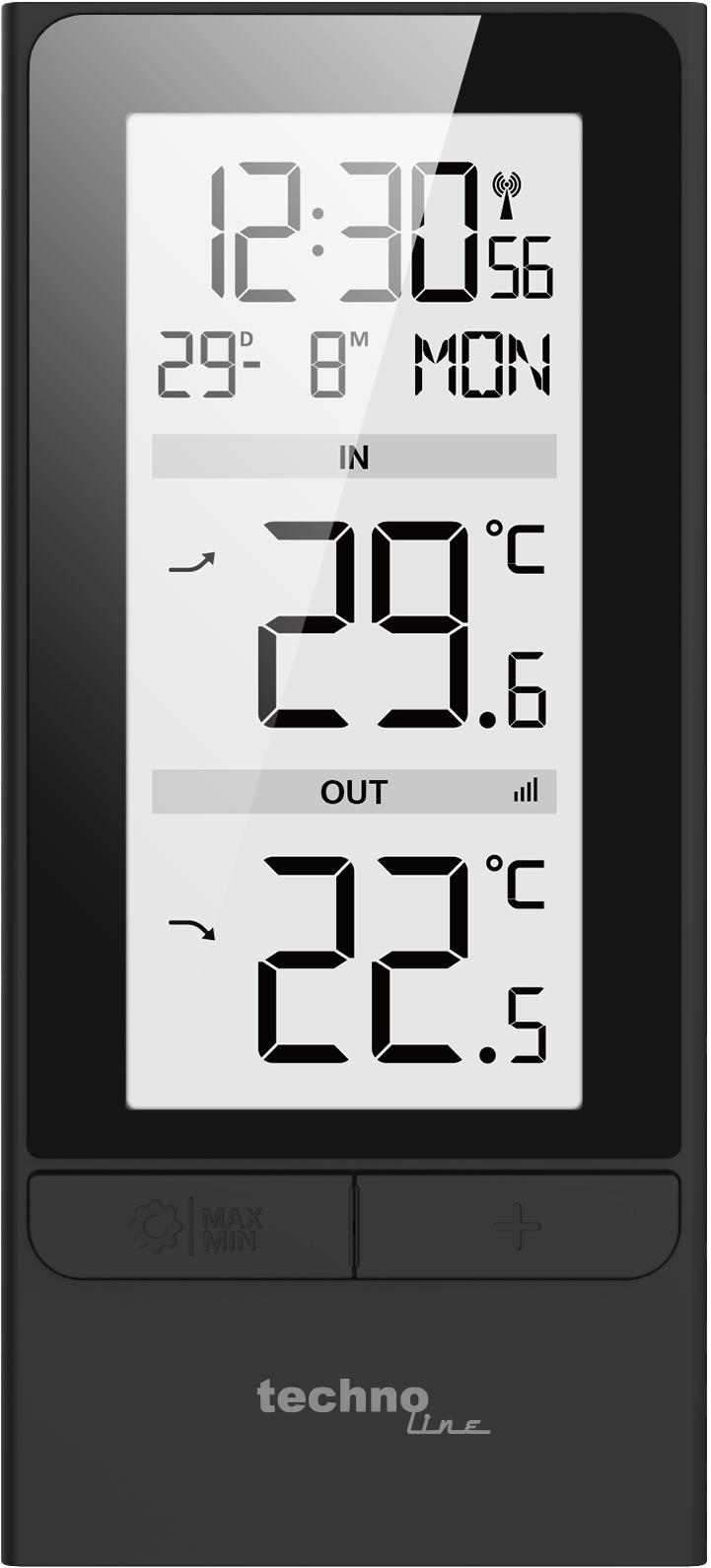 WS 9787 technoline Temperaturstation, schwarz