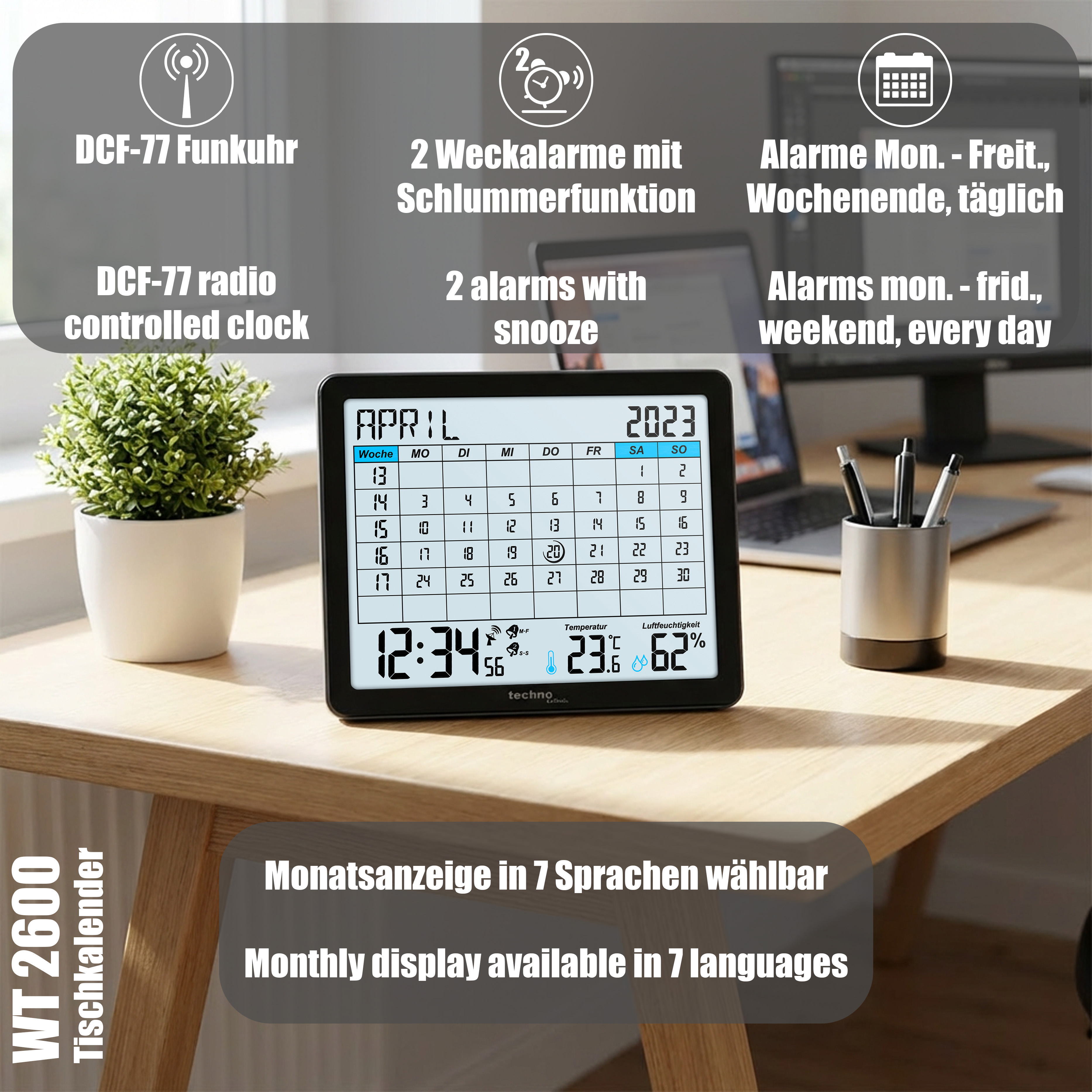 WT 2600 technoline Tischkalender