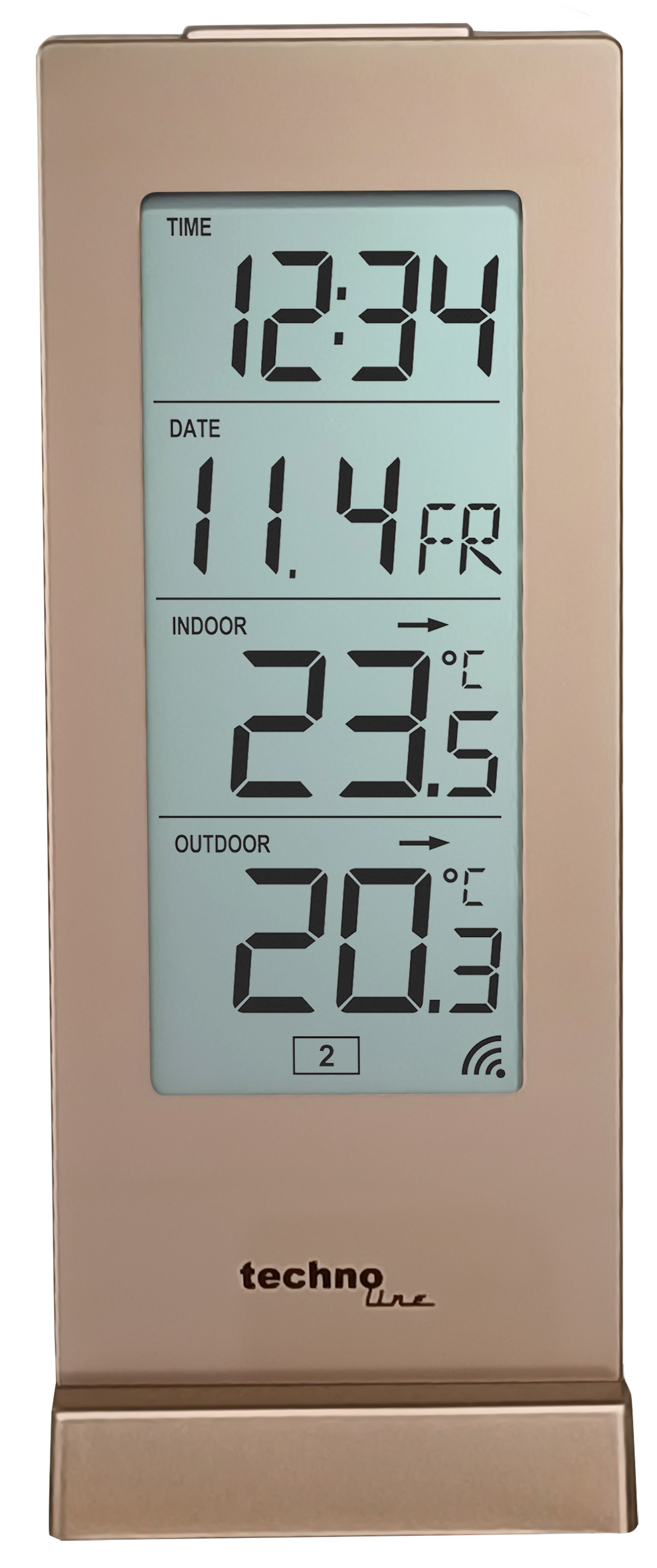 WS9767  technoline Temperaturstation, gold