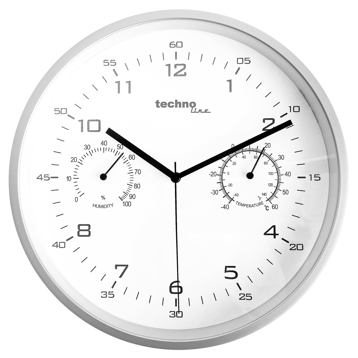 WT 653 technoline Quarz-Wanduhr, Ø=25cm