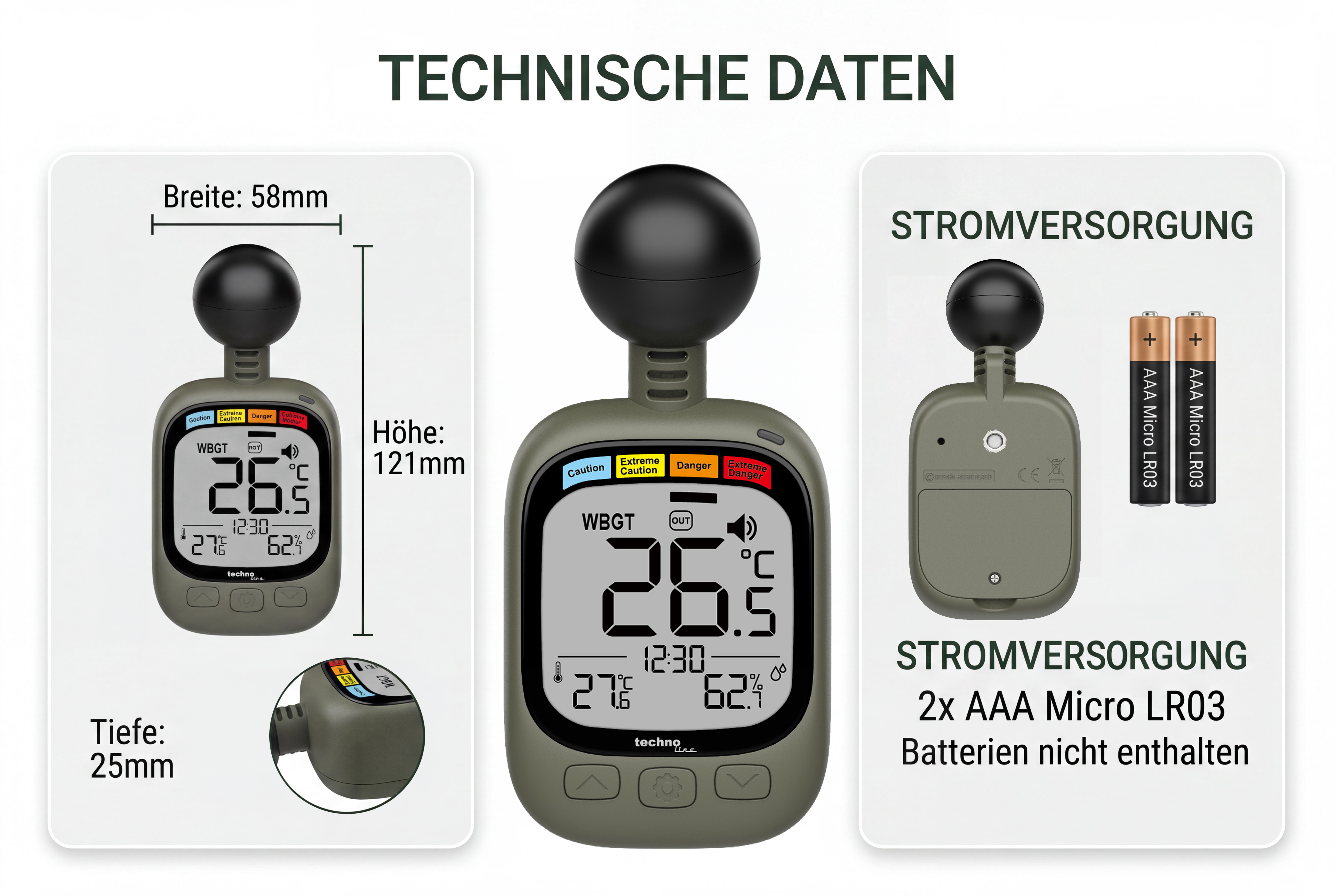 EA3060  technoline WBGT - Messgerät
