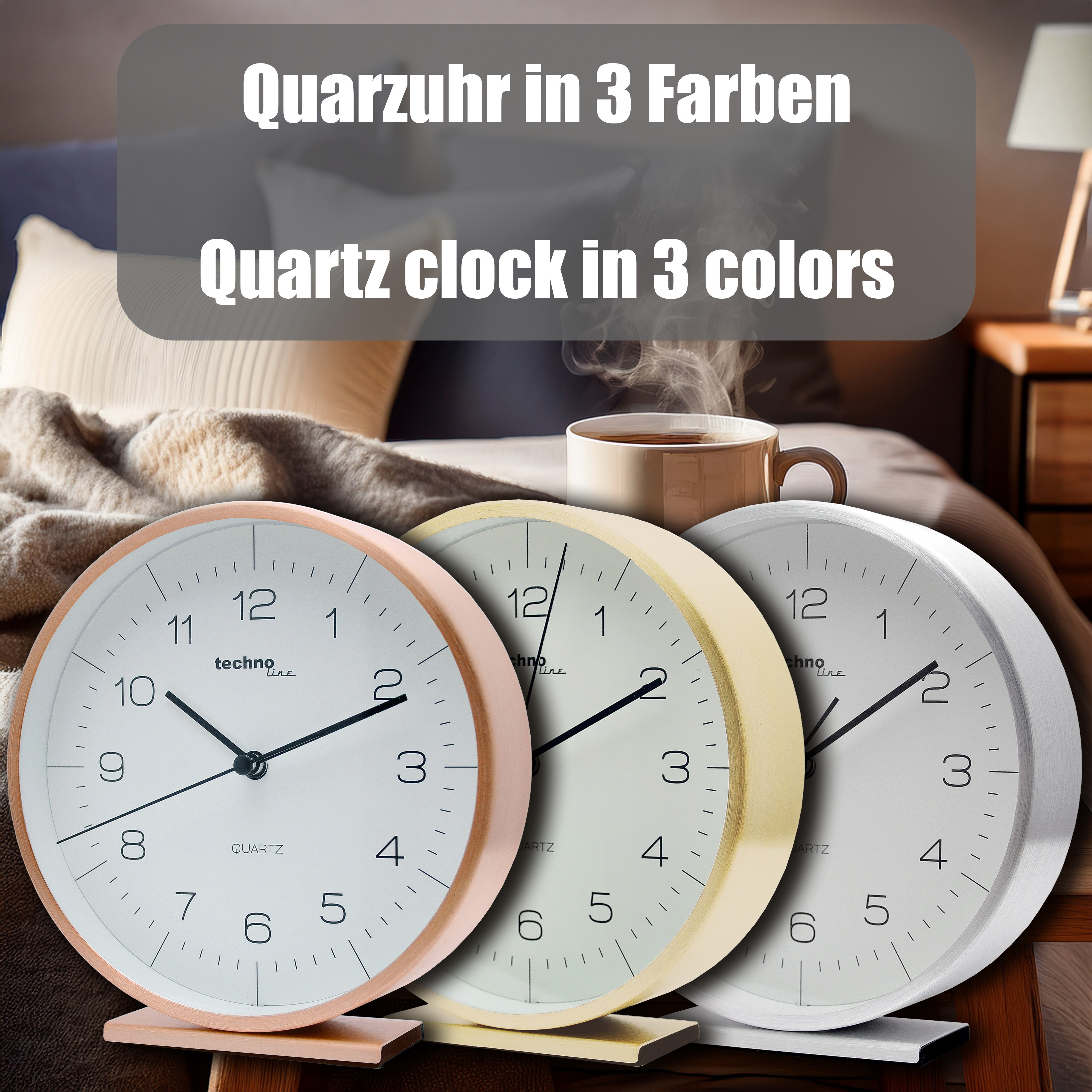 technoline Quarzuhr Modell A, silber
