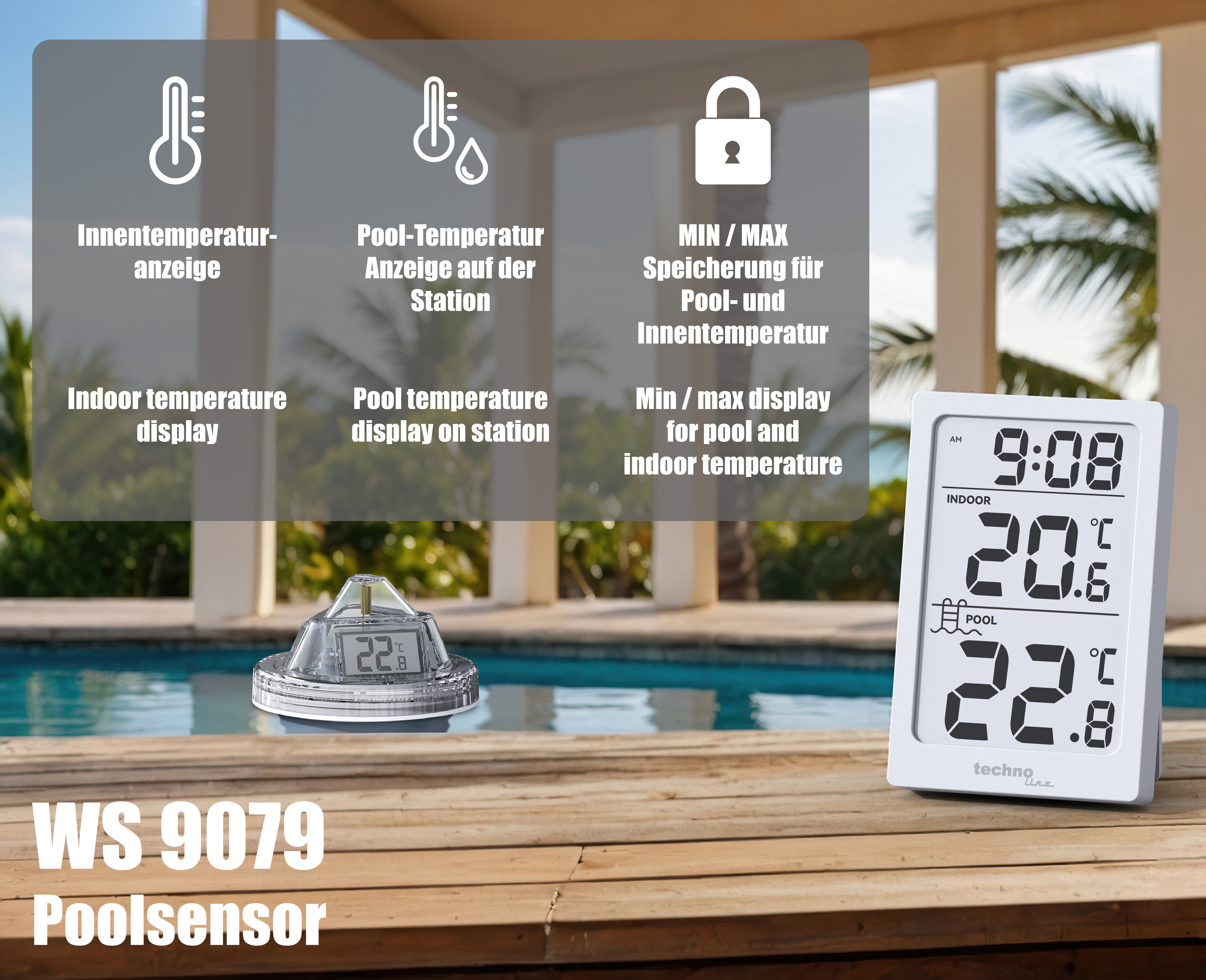 WS 9079  technoline Poolsensor