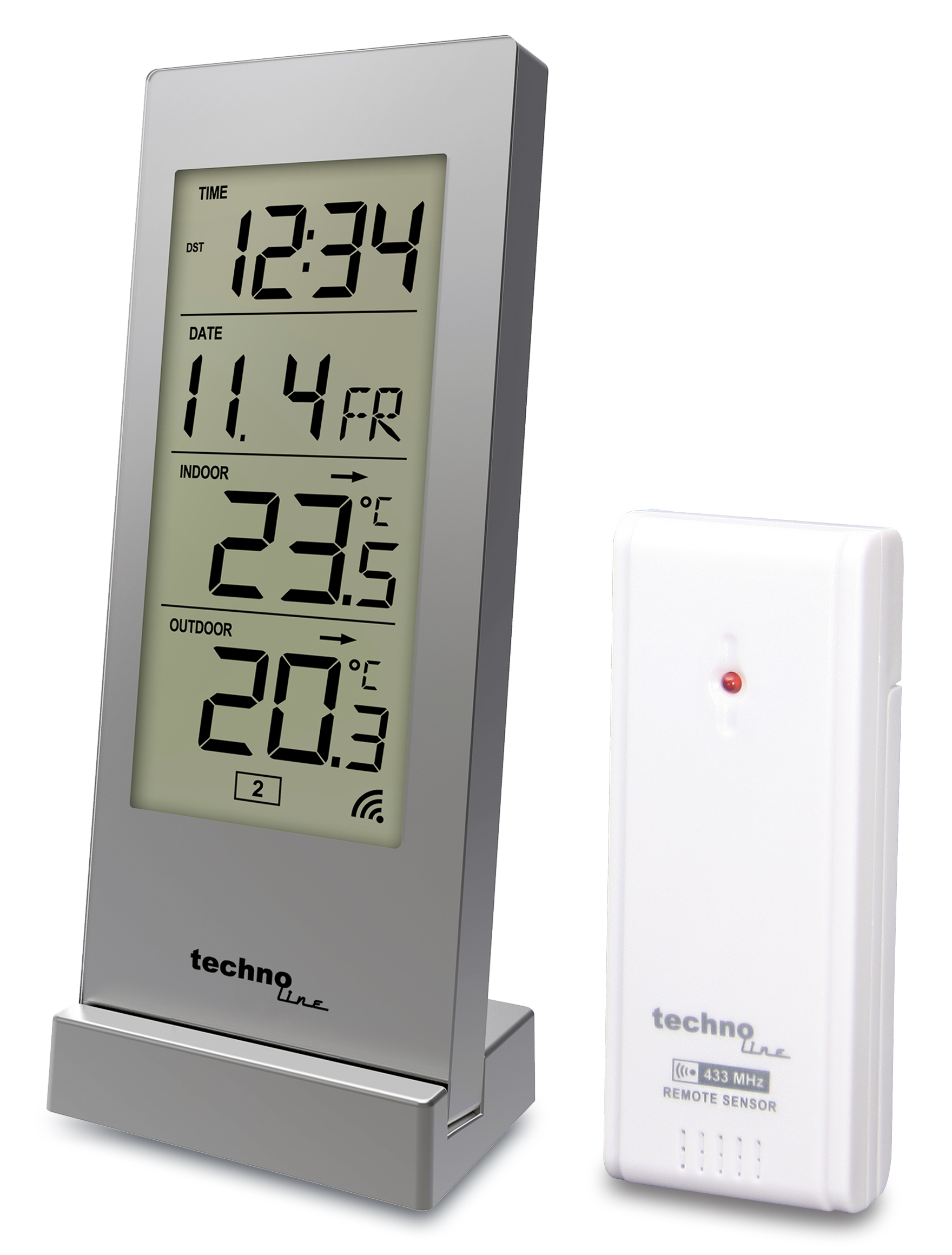 WS9767  technoline Temperaturstation, silber