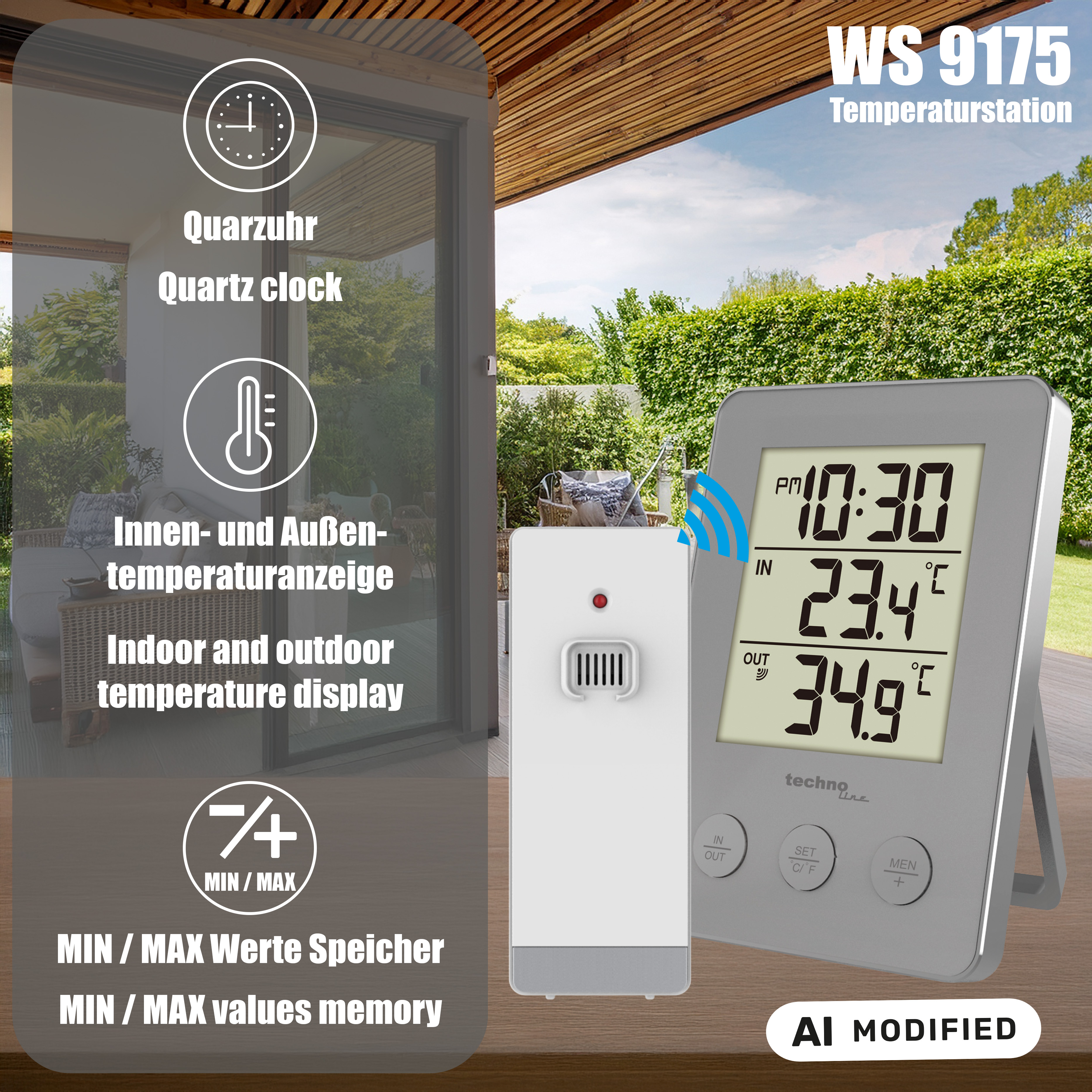 WS 9175 technoline Temperaturstation